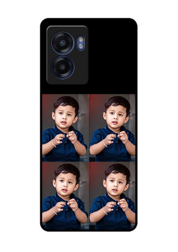 Oppo K10 5G 4 Image Holder on Glass Mobile Cover