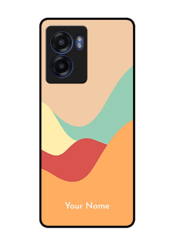 Oppo K10 5G Personalized Glass Phone Case - Ocean Waves Multi-colour Design