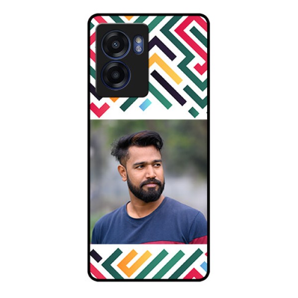 Oppo K10 5G Personalized Glass Phone Case - Colorful Maze Pattern Design Oppo K10 5G Personalized Glass Phone Case - Colorful Maze Pattern Design