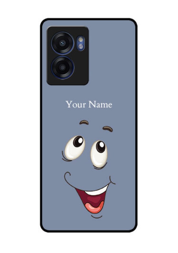 Oppo K10 5G Photo Printing on Glass Case - Laughing Cartoon Face Design