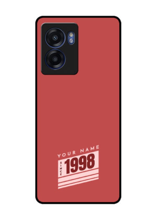 Oppo K10 5G Custom Glass Phone Case - Red custom year of birth Design