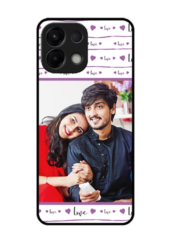 Oppo K13 5G Custom Glass Phone Case - Couples Heart Design