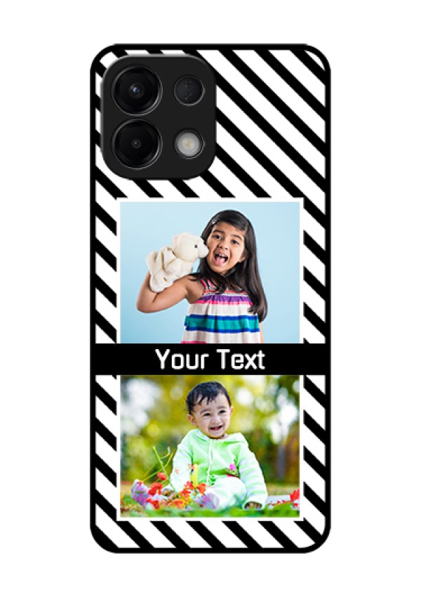 Oppo K13 5G Custom Glass Phone Case - Black And White Stripes Design