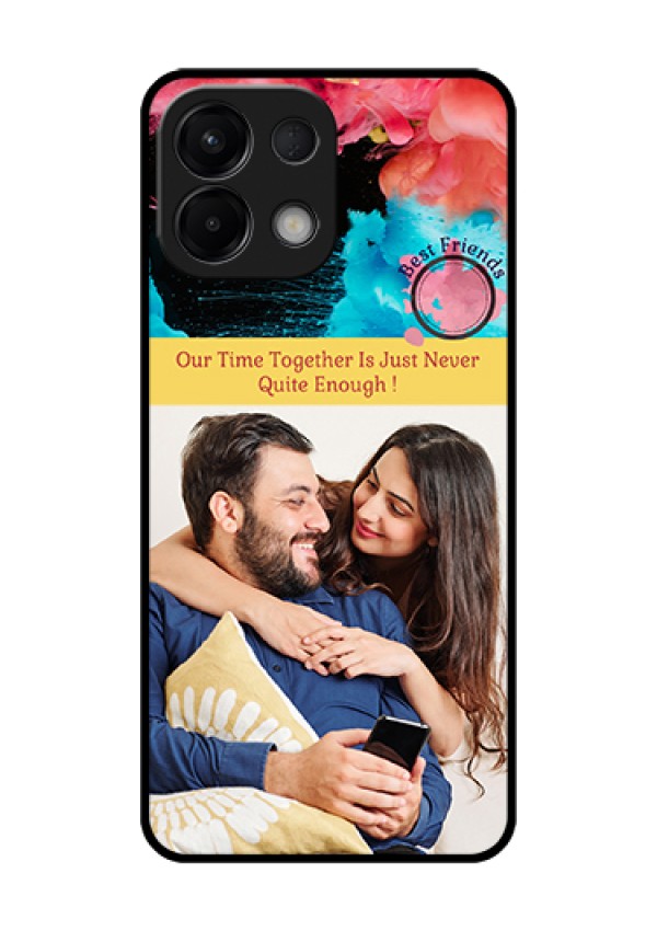 Oppo K13 5G Custom Glass Phone Case - Quote With Acrylic Painting Design