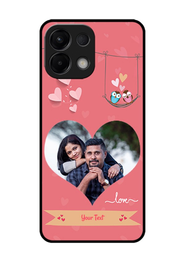 Oppo K13 5G Custom Glass Phone Case - Peach Color Love Design