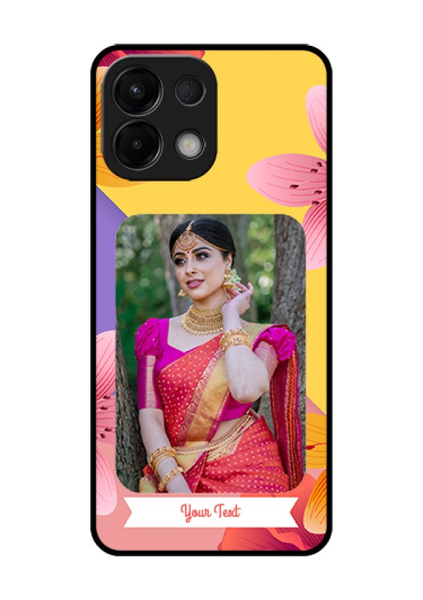 Oppo K13 5G Custom Glass Phone Case - 3 Image With Vintage Floral Design