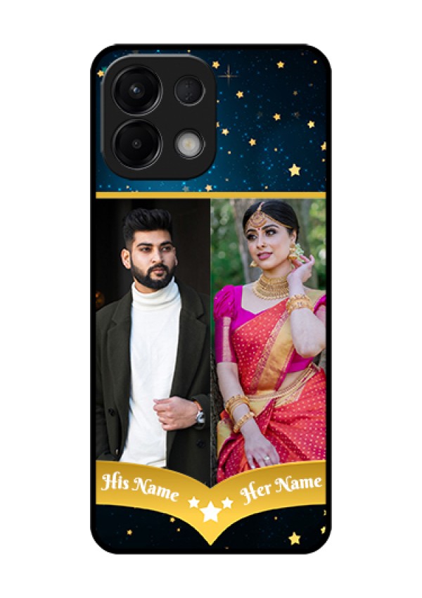 Oppo K13 5G Custom Glass Phone Case - Galaxy Stars Backdrop Design