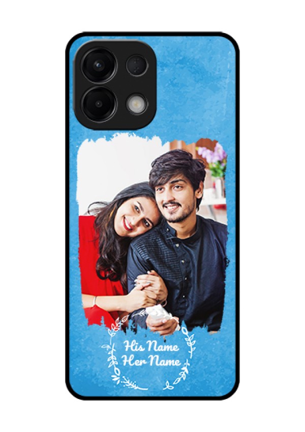 Oppo K13 5G Custom Glass Phone Case - Blue Color Vintage Design