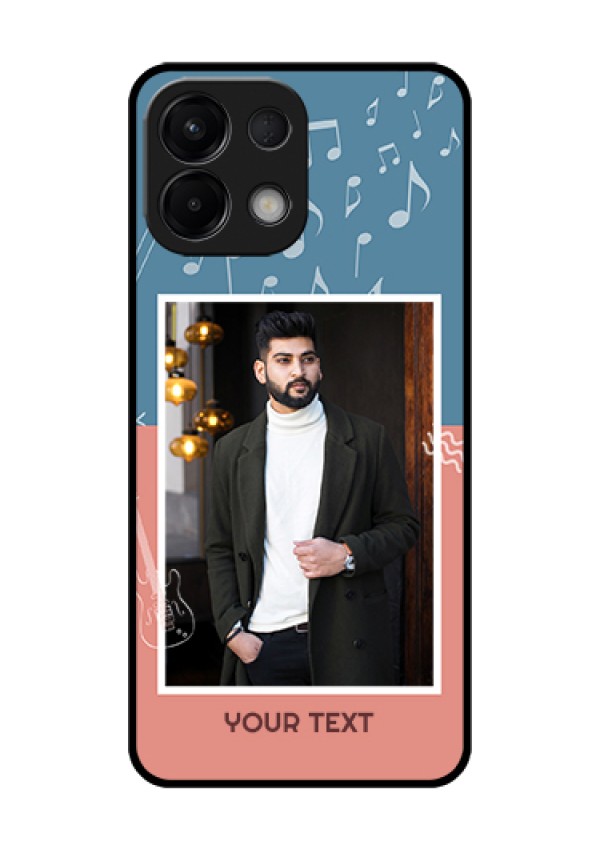 Oppo K13 5G Custom Glass Phone Case - With Color Musical Note Design
