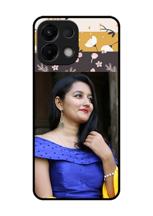 Oppo K13 5G Custom Glass Phone Case - Stylish Floral Design