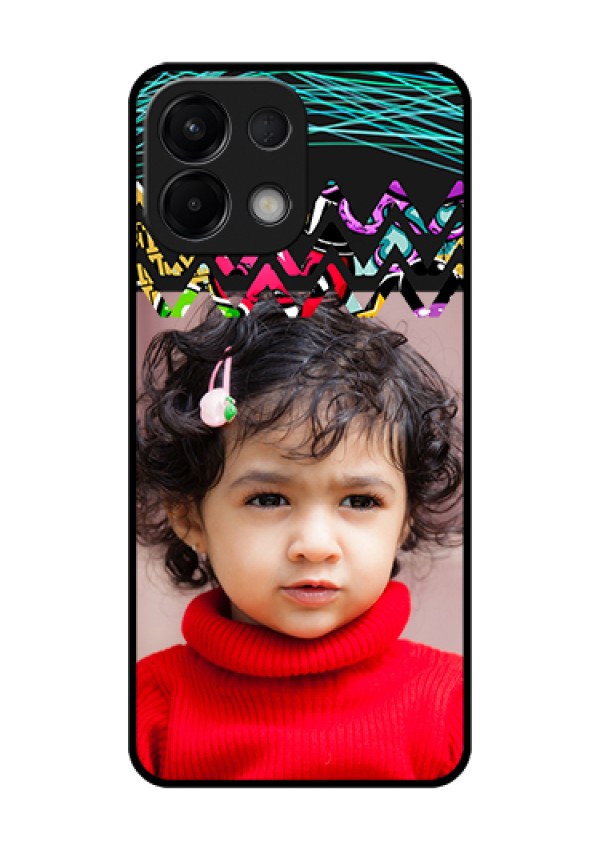 Oppo K13 5G Custom Glass Phone Case - Neon Abstract Design
