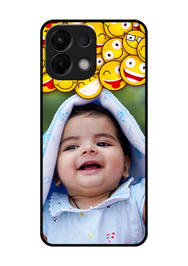 Oppo K13 5G Custom Glass Phone Case - With Smiley Emoji Design