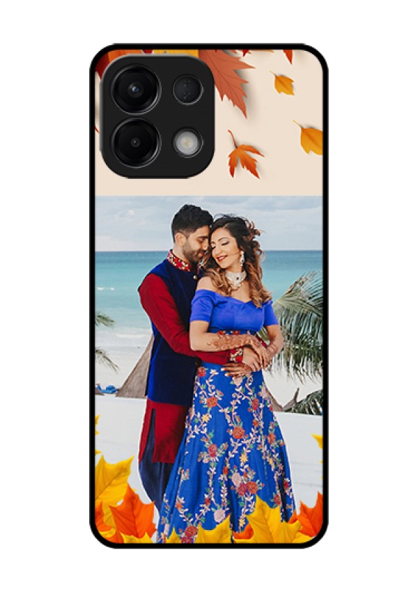 Oppo K13 5G Custom Glass Phone Case - Autumn Maple Leaves Design