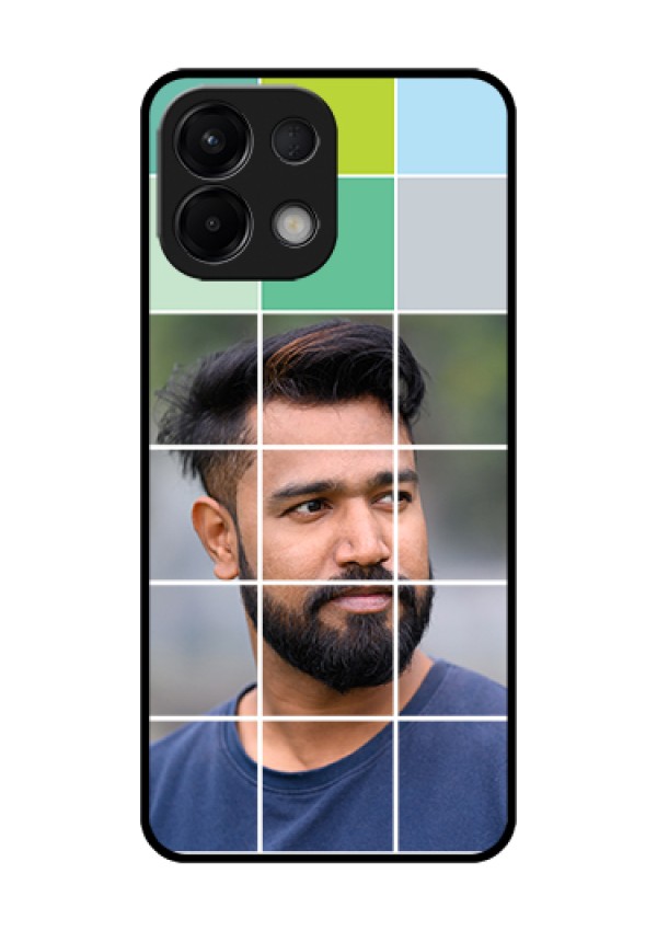 Oppo K13 5G Custom Glass Phone Case - With White Box Pattern