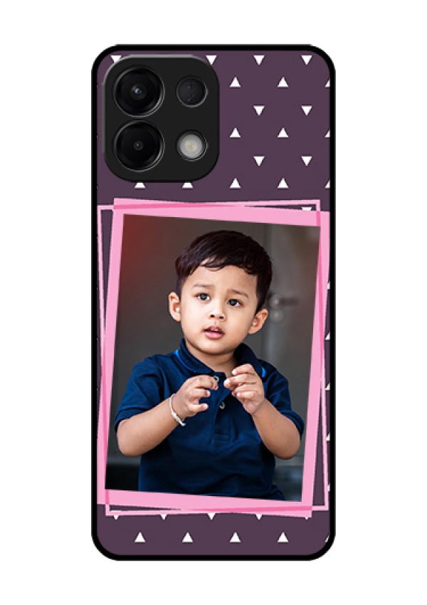 Oppo K13 5G Custom Glass Phone Case - Triangle Pattern Dotted Design