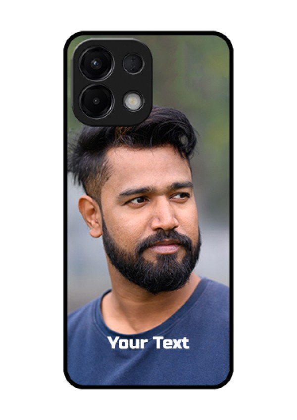 Oppo K13 5G Custom Glass Phone Case - Photo With Text Design