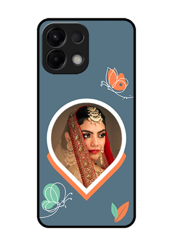 Oppo K13 5G Custom Glass Phone Case - Droplet Butterflies Design