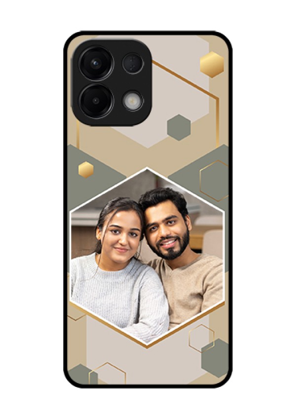 Oppo K13 5G Custom Glass Phone Case - Stylish Hexagon Pattern Design