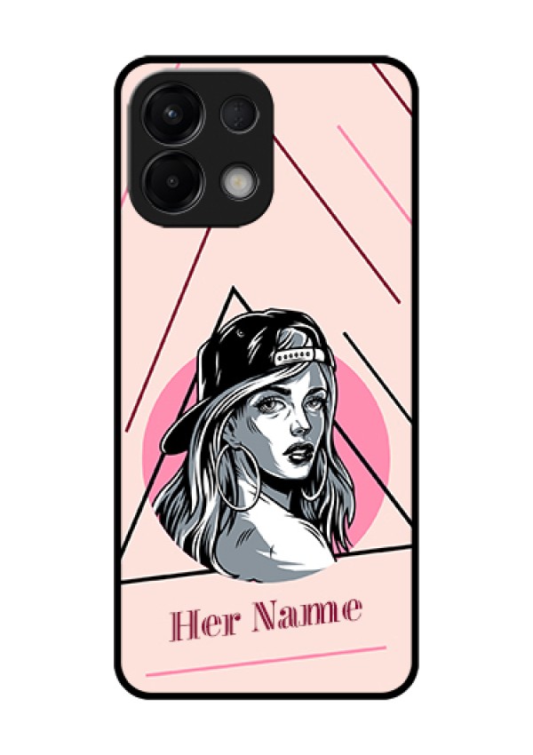 Oppo K13 5G Custom Glass Phone Case - Rockstar Girl Design
