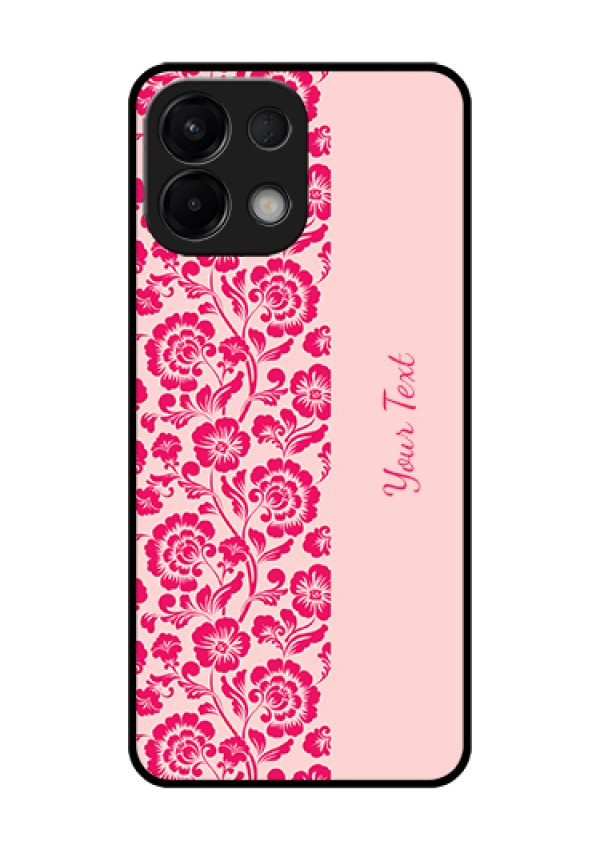 Oppo K13 5G Custom Glass Phone Case - Attractive Floral Pattern Design