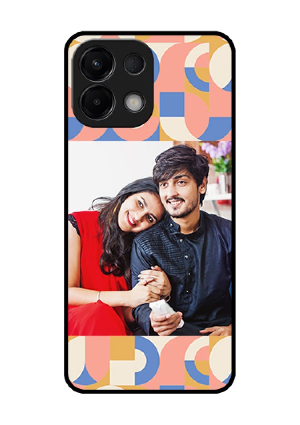 Oppo K13 5G Custom Glass Phone Case - Semi - Circle Maze Pattern Design