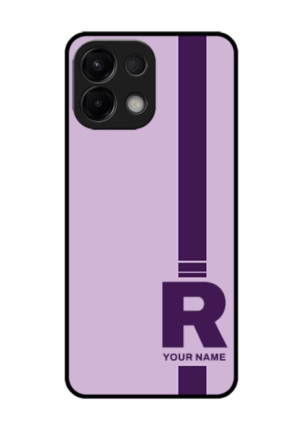 Oppo K13 5G Custom Glass Phone Case - Simple Dual Tone Stripe With Name Design