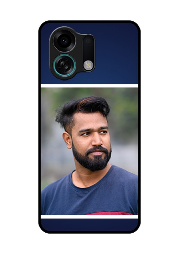 Oppo K13 Turbo 5G Custom Glass Phone Case - Simple Royal Blue Design