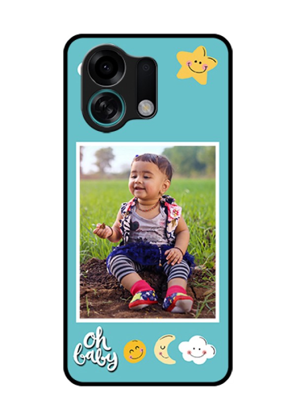 Oppo K13 Turbo 5G Custom Glass Phone Case - Smiley Kids Stars Design