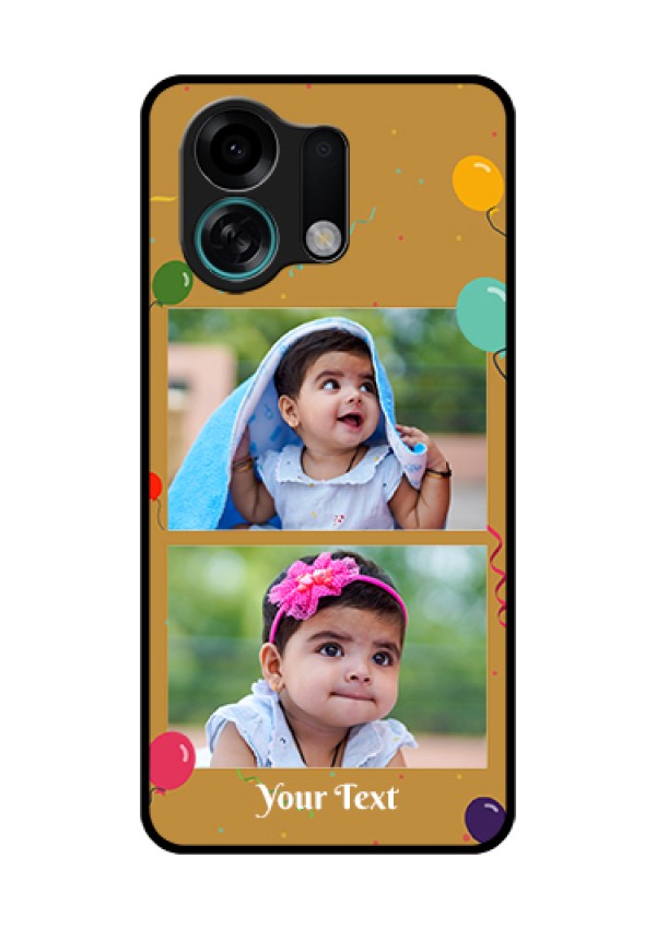 Oppo K13 Turbo 5G Custom Glass Phone Case - Image Holder With Birthday Celebrations Design