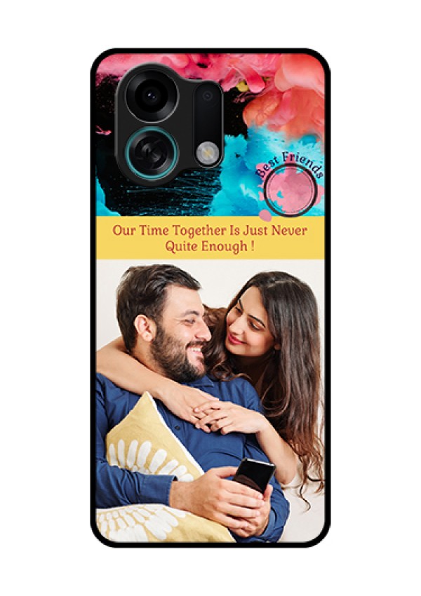 Oppo K13 Turbo 5G Custom Glass Phone Case - Quote With Acrylic Painting Design