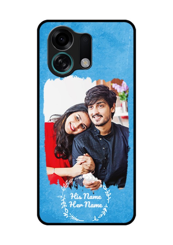 Oppo K13 Turbo 5G Custom Glass Phone Case - Blue Color Vintage Design