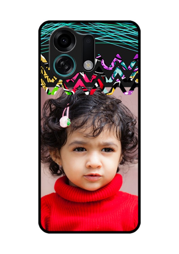 Oppo K13 Turbo 5G Custom Glass Phone Case - Neon Abstract Design