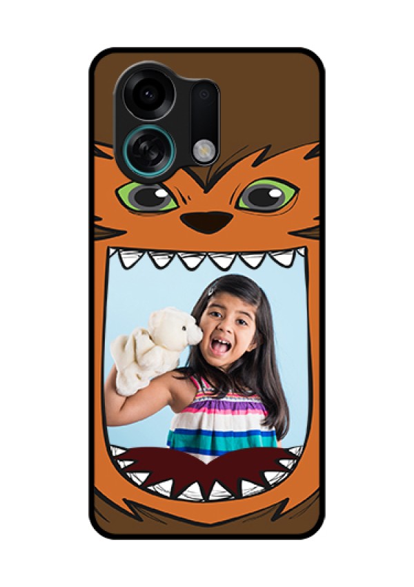 Oppo K13 Turbo 5G Custom Glass Phone Case - Owl Monster Back Case Design