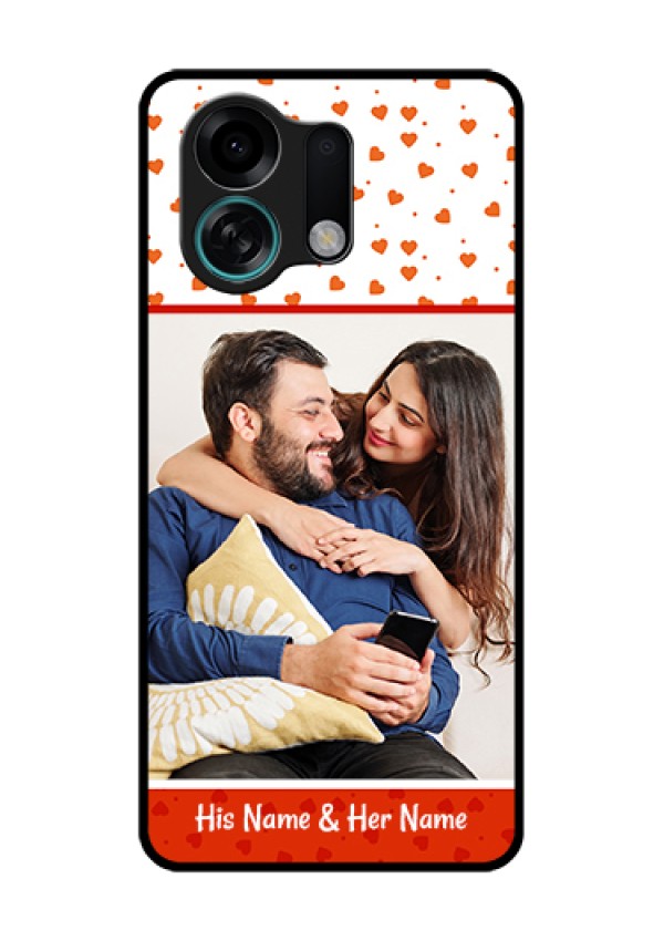 Oppo K13 Turbo Pro 5G Custom Glass Phone Case - Orange Love Symbol Design