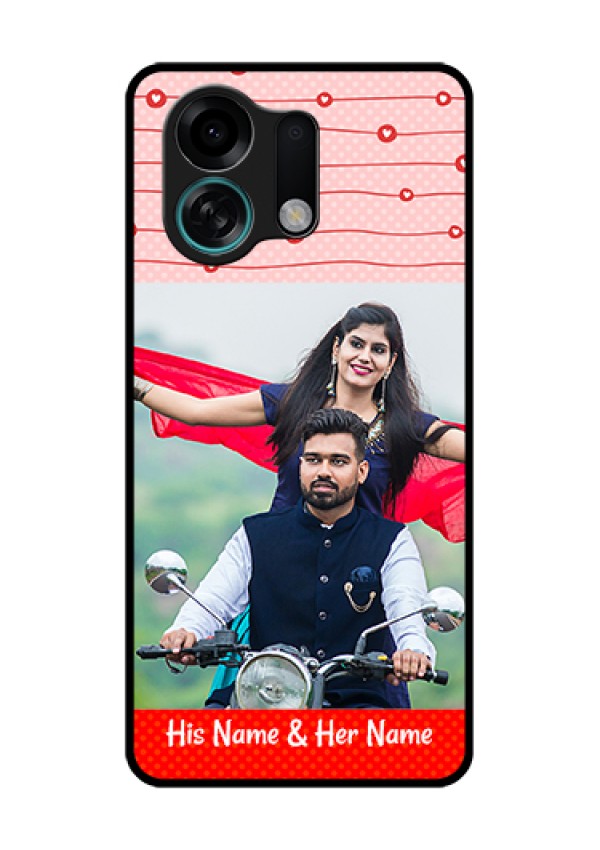 Oppo K13 Turbo Pro 5G Custom Glass Phone Case - Red Pattern Case Design