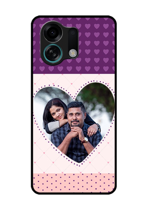 Oppo K13 Turbo Pro 5G Custom Glass Phone Case - Violet Love Dots Design