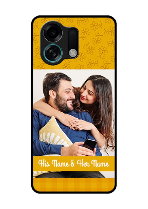 Oppo K13 Turbo Pro 5G Custom Glass Phone Case - Yellow Floral Design