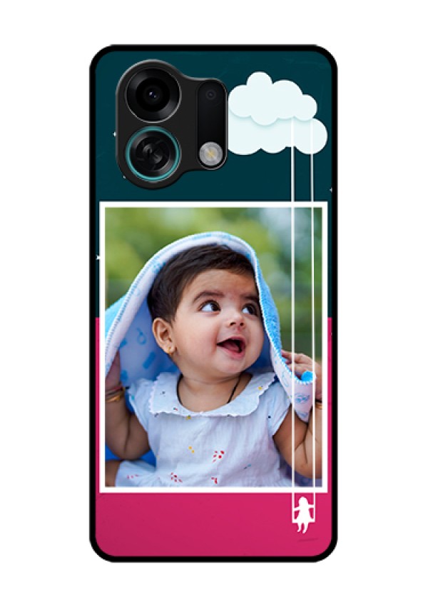 Oppo K13 Turbo Pro 5G Custom Glass Phone Case - Cute Girl With Cloud Design