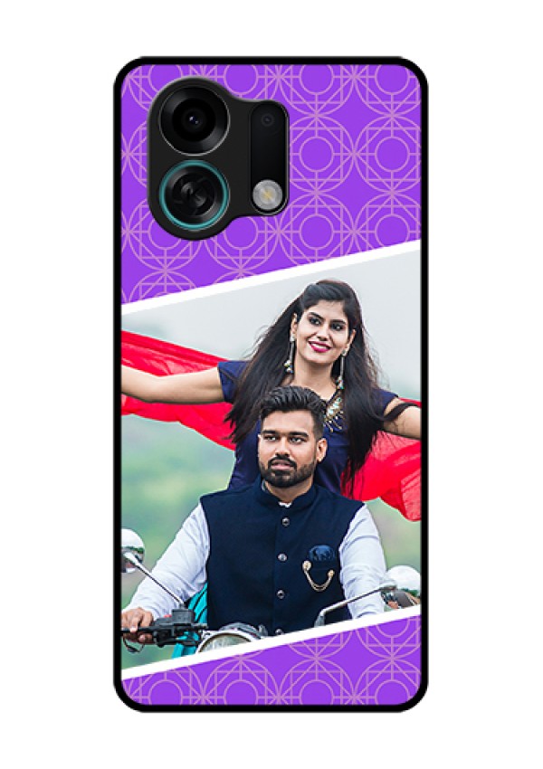Oppo K13 Turbo Pro 5G Custom Glass Phone Case - Violet Color Pattern Design