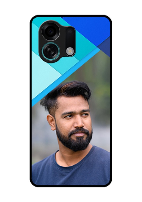 Oppo K13 Turbo Pro 5G Custom Glass Phone Case - Blue Pattern Design