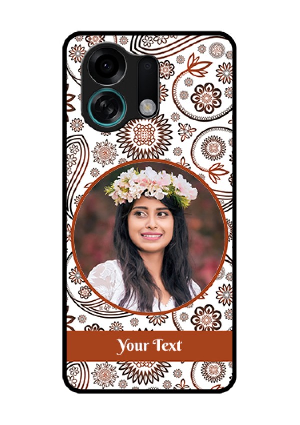 Oppo K13 Turbo Pro 5G Custom Glass Phone Case - Abstract Flower Design