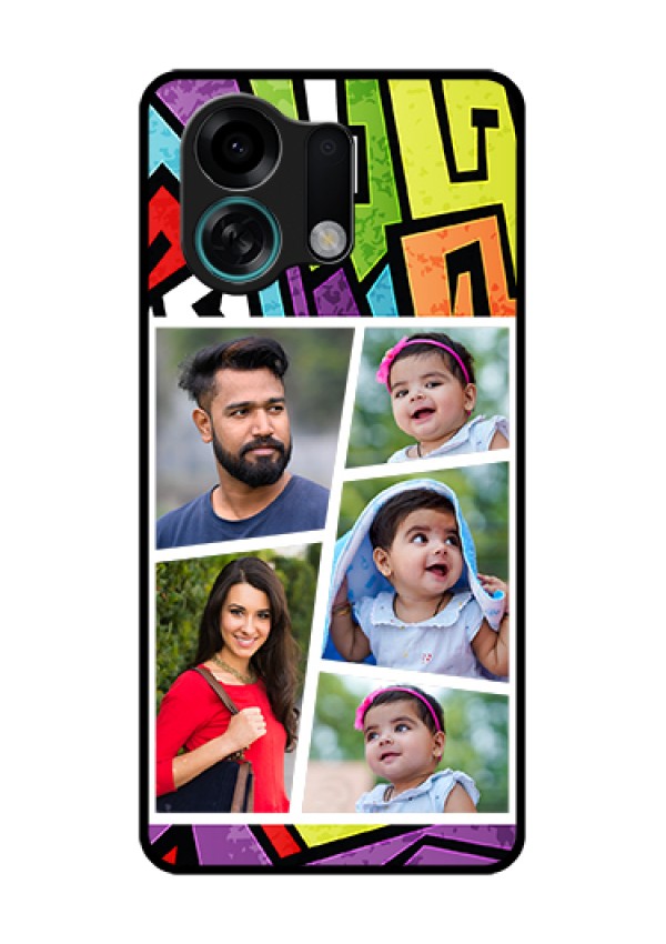 Oppo K13 Turbo Pro 5G Custom Glass Phone Case - Graffiti Pattern Design