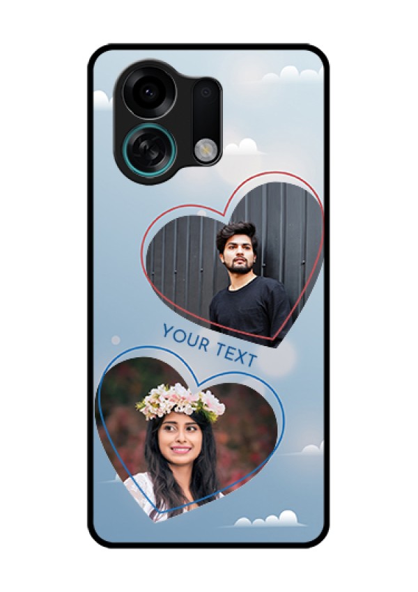 Oppo K13 Turbo Pro 5G Custom Glass Phone Case - Blue Color Couple Design