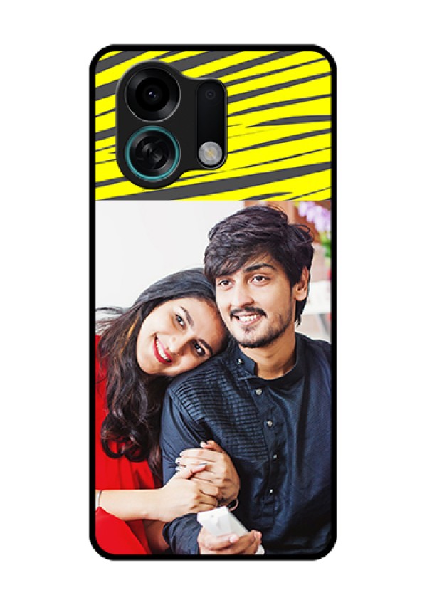 Oppo K13 Turbo Pro 5G Custom Glass Phone Case - Yellow Abstract Design