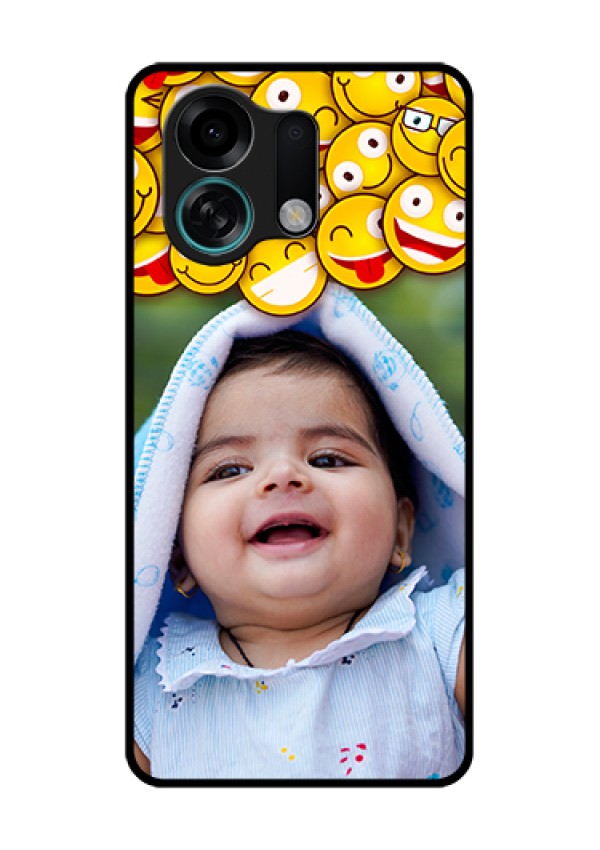 Oppo K13 Turbo Pro 5G Custom Glass Phone Case - With Smiley Emoji Design