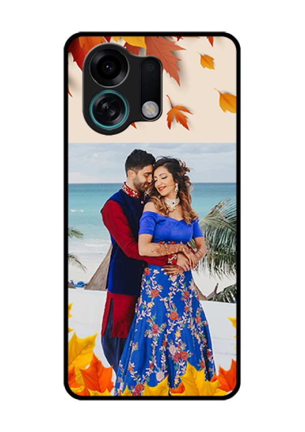 Oppo K13 Turbo Pro 5G Custom Glass Phone Case - Autumn Maple Leaves Design