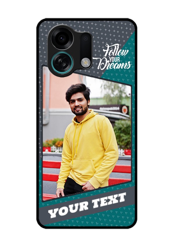 Oppo K13 Turbo Pro 5G Custom Glass Phone Case - Background Pattern Design With Quote