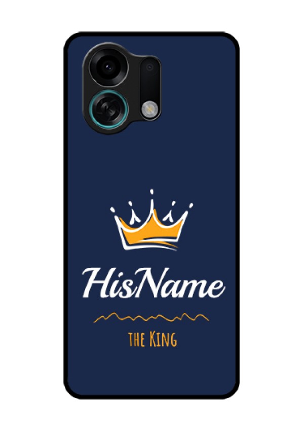 Oppo K13 Turbo Pro 5G Custom Glass Phone Case - King With Name Design