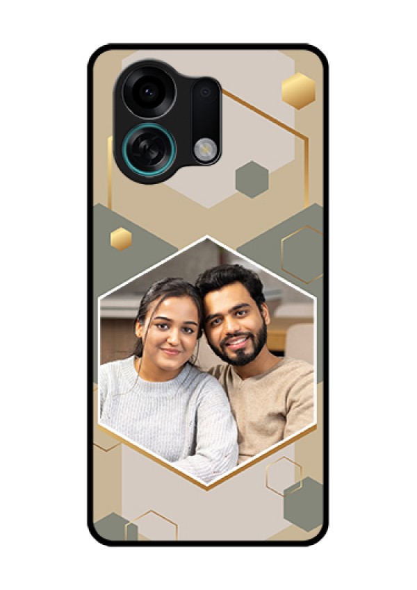Oppo K13 Turbo Pro 5G Custom Glass Phone Case - Stylish Hexagon Pattern Design