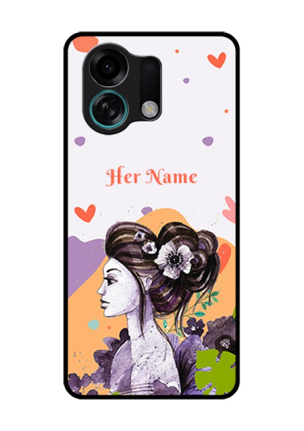 Oppo K13 Turbo Pro 5G Custom Glass Phone Case - Woman And Nature Design